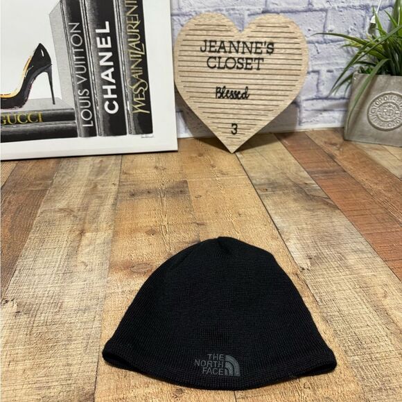 The North Face Winter Hat Black One Size Polyester Wool - Picture 1 of 7